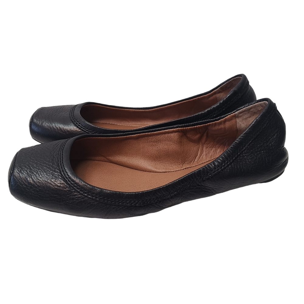 Lucky Brand Size 5.5 leather ballet flats slide on shoes